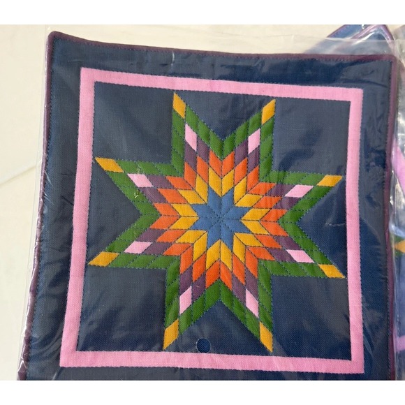 Handmade Other - 15 Amish Heritage Collection Frameable Fabric Quilt 8 Pt Star Ann Dezendorf READ